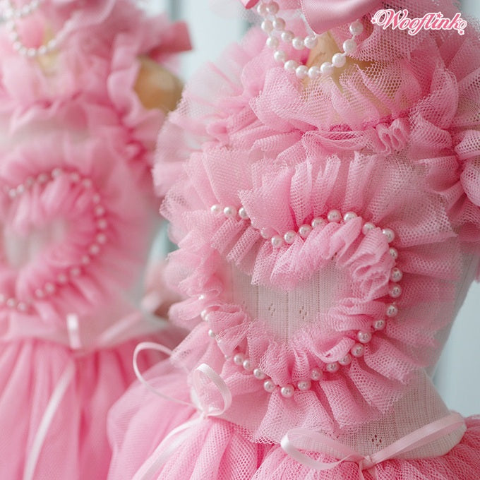 ブルブブ BUL BU-BU PINK BALLERINA TULLE DRESS【小型犬 犬服 ワンピース ドレス スカート セレブ】