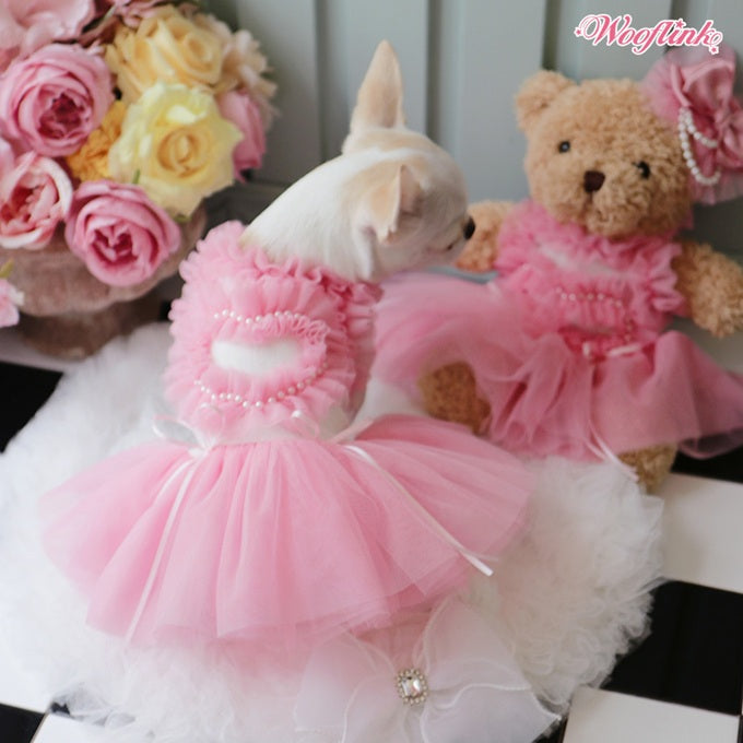 ブルブブ BUL BU-BU PINK BALLERINA TULLE DRESS【小型犬 犬服 ワンピース ドレス スカート セレブ】