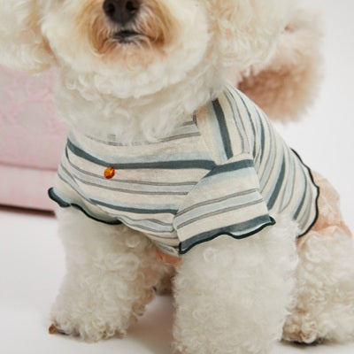 ルイスドッグ louisdog Club Stripes TEE【小型犬 犬服 トップス 半袖 Tシャツ セレブ】