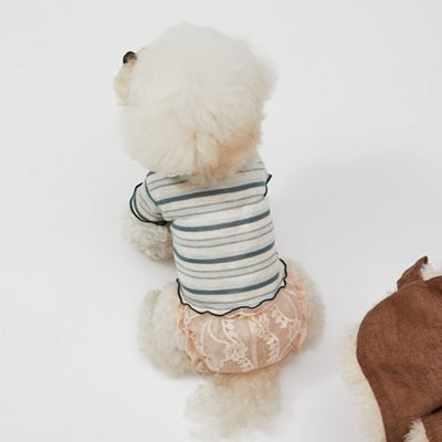 ルイスドッグ louisdog Club Stripes TEE【小型犬 犬服 トップス 半袖 Tシャツ セレブ】