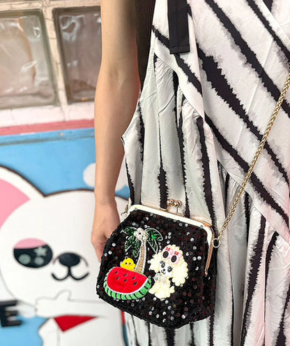 J&Kアニマルズ J&K animals 2WAYガマ口 スパンコールBag【オーナー用 ママ用 ポーチ 小物入れ 収納 便利グッズ】