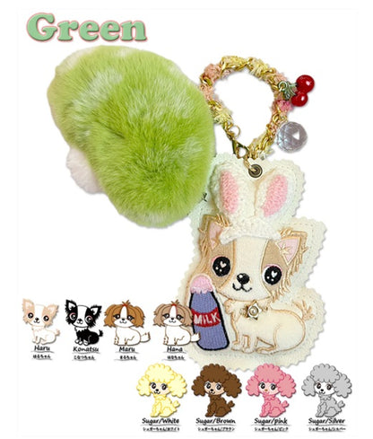 J&Kアニマルズ J&K animals ☆ふわふわきのこチャーム☆【オーナー用 ママ用 チャーム キーホルダー】