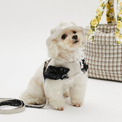 ルイスドッグ louisdog Walk With Me/Smoke Dot【小型犬 犬用 ハーネス セット 一体型 お散歩 セレブ】