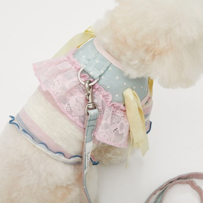 ルイスドッグ louisdog Walk With Me/Rosset Lace【小型犬 犬用 ハーネス セット 一体型 お散歩 セレブ】