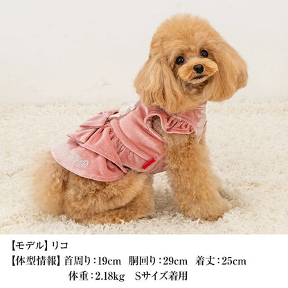 クレイジーブー CRAZYBOO ベロアメイドワンピ ☆9月下旬順次発送予約☆【ドッグウエア 犬服 ワンピース スカート ドレス トイプードル チワワ ダックス セレブ】