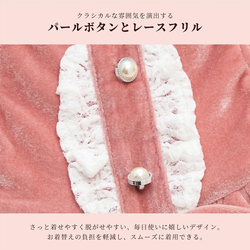 クレイジーブー CRAZYBOO ベロアメイドワンピ ☆9月下旬順次発送予約☆【ドッグウエア 犬服 ワンピース スカート ドレス トイプードル チワワ ダックス セレブ】