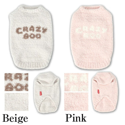 クレイジーブー CRAZYBOO ロゴ入りマシュマロニット ☆9月下旬順次発送予約☆【ドッグウエア 犬服 小型犬 トップス ニット セーター トイプードル チワワ ダックス セレブ】