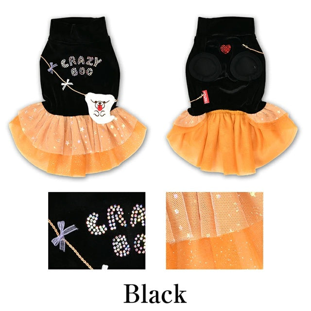 クレイジーブー CRAZYBOO ハロウィンワンピ ☆9月上旬順次発送予約☆【ドッグウエア 犬服 ワンピース スカート ドレス トイプードル チワワ ダックス セレブ】