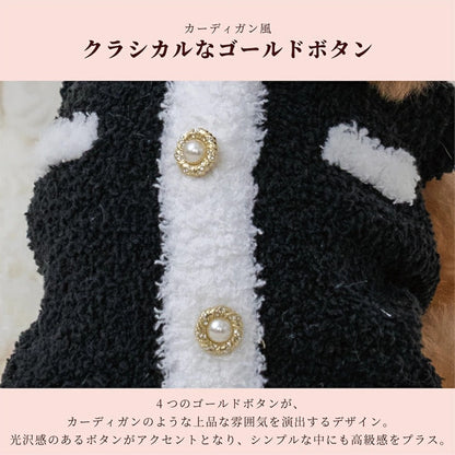 クレイジーブー CRAZYBOO メタルボタンマシュマロニット ☆9月下旬順次発送予約☆【ドッグウエア 犬服 小型犬 パーカー トップス ニット セーター トイプードル チワワ ダックス セレブ】