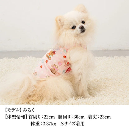 クレイジーブー CRAZYBOO ベロアクマプリントタンク ☆9月下旬順次発送予約☆【ドッグウエア 犬服 小型犬 トップス タンクトップ ノースリーブ トイプードル チワワ ダックス セレブ】