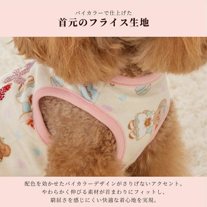 クレイジーブー CRAZYBOO ベロアクマプリントタンク ☆9月下旬順次発送予約☆【ドッグウエア 犬服 小型犬 トップス タンクトップ ノースリーブ トイプードル チワワ ダックス セレブ】