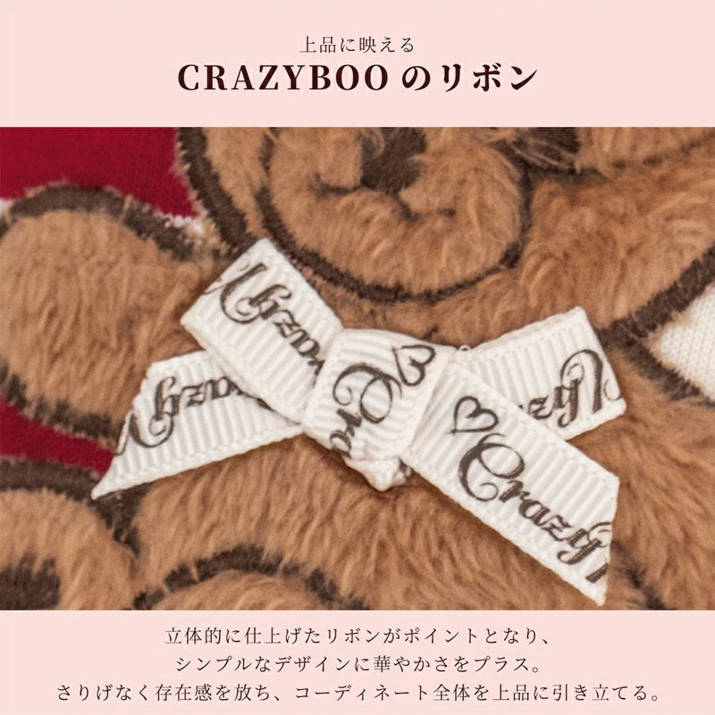 クレイジーブー CRAZYBOO クマ刺繍ボーダータンク ☆9月下旬順次発送予約☆【ドッグウエア 犬服 小型犬 トップス タンクトップ ノースリーブ トイプードル チワワ ダックス セレブ】