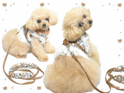 サーカスサーカス circus circus【先行予約】Toy Bear Dressed Harness SET - Brown - (CCZ-0076)【小型犬 犬用 ハーネス セット お散歩】