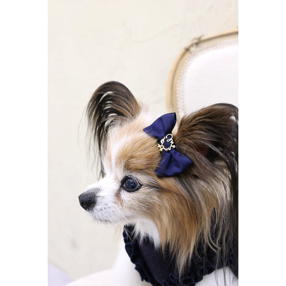 ミムット mimtto Satin Barrette☆予約品☆【小型犬 犬用 ヘアアクセサリー バレッタ リボン セレブ】