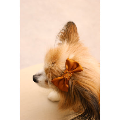 ミムット mimtto Satin Barrette☆予約品☆【小型犬 犬用 ヘアアクセサリー バレッタ リボン セレブ】