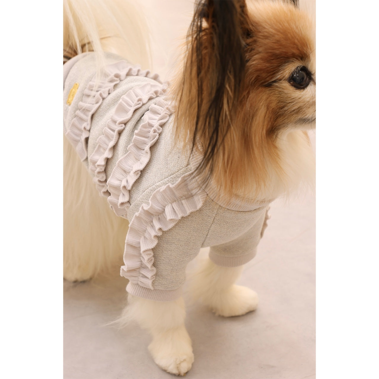 ミムット mimtto Shimmer Fleece Ruffle Tee ☆予約品☆【小型犬 犬服 トップス Tシャツ 半袖 セレブ】