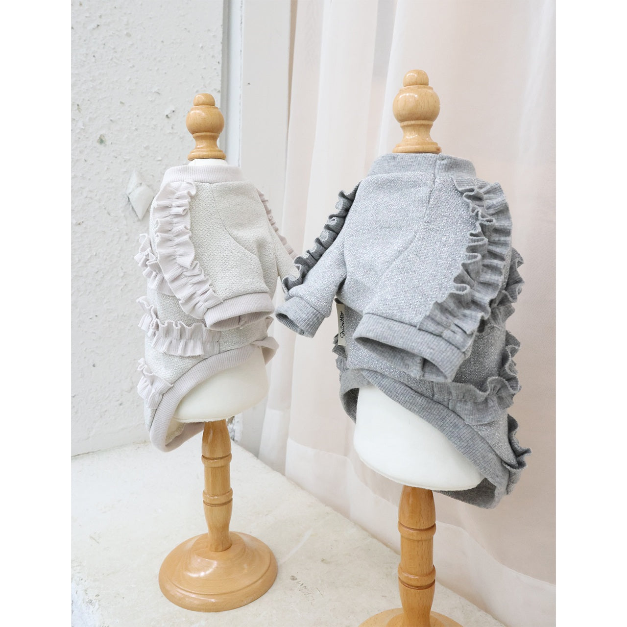 ミムット mimtto Shimmer Fleece Ruffle Tee ☆予約品☆【小型犬 犬服 トップス Tシャツ 半袖 セレブ】