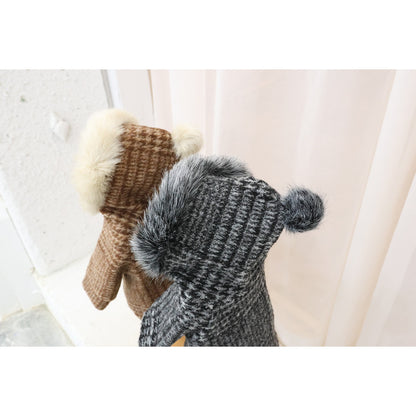 ミムット mimtto Plaid Fur Lined Hoodie ☆予約品☆【小型犬 犬服 トップス フーディ パーカー セレブ】