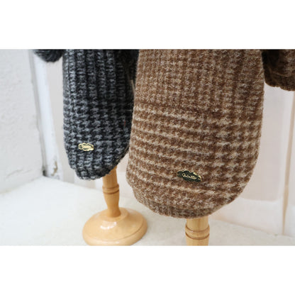 ミムット mimtto Plaid Fur Lined Hoodie ☆予約品☆【小型犬 犬服 トップス フーディ パーカー セレブ】