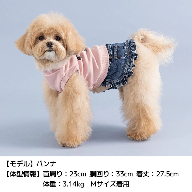 ディーズチャット D's CHAT イギリス刺しゅうワンピ ☆9月下旬順次発送☆【犬服 ドッグウェア ワンピース スカート ドレス セレブ】