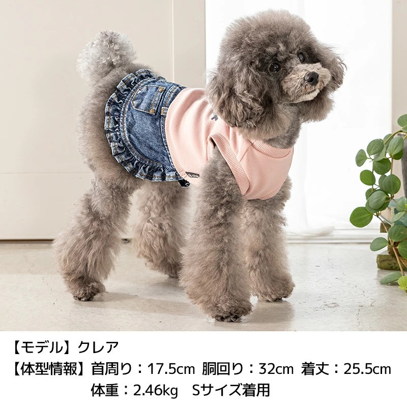 ディーズチャット D's CHAT イギリス刺しゅうワンピ ☆9月下旬順次発送☆【犬服 ドッグウェア ワンピース スカート ドレス セレブ】