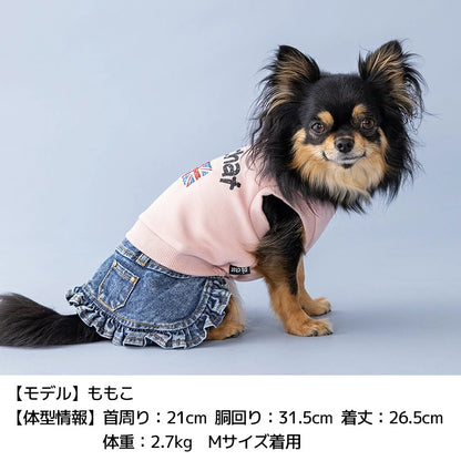 ディーズチャット D's CHAT イギリス刺しゅうワンピ ☆9月下旬順次発送☆【犬服 ドッグウェア ワンピース スカート ドレス セレブ】