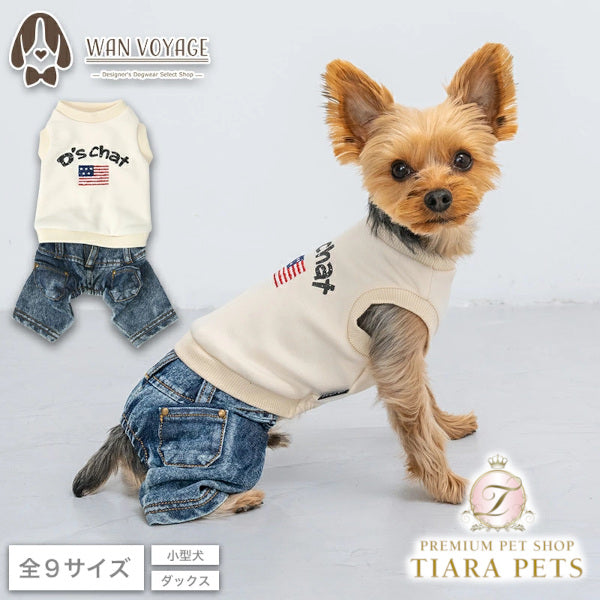ディーズチャット D's CHAT イギリス刺しゅうワンピ ☆9月下旬順次発送☆【犬服 ドッグウェア ワンピース スカート ドレス セレブ】