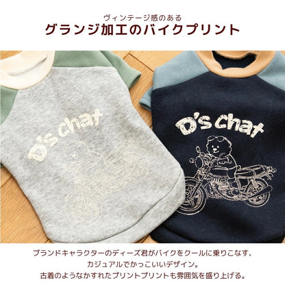 ディーズチャット D's CHAT ディーズ君ラグラントレーナー ☆9月下旬順次発送☆【犬服 ドッグウェア トップ ストレーナー スウェット セレブ】