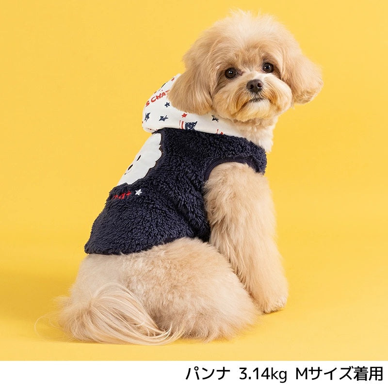 ディーズチャット D's CHAT ディーズ君ボアパーカー ☆9月下旬順次発送☆【犬服 ドッグウェア トップ ストレーナー スウェット パーカー  フーディセレブ】