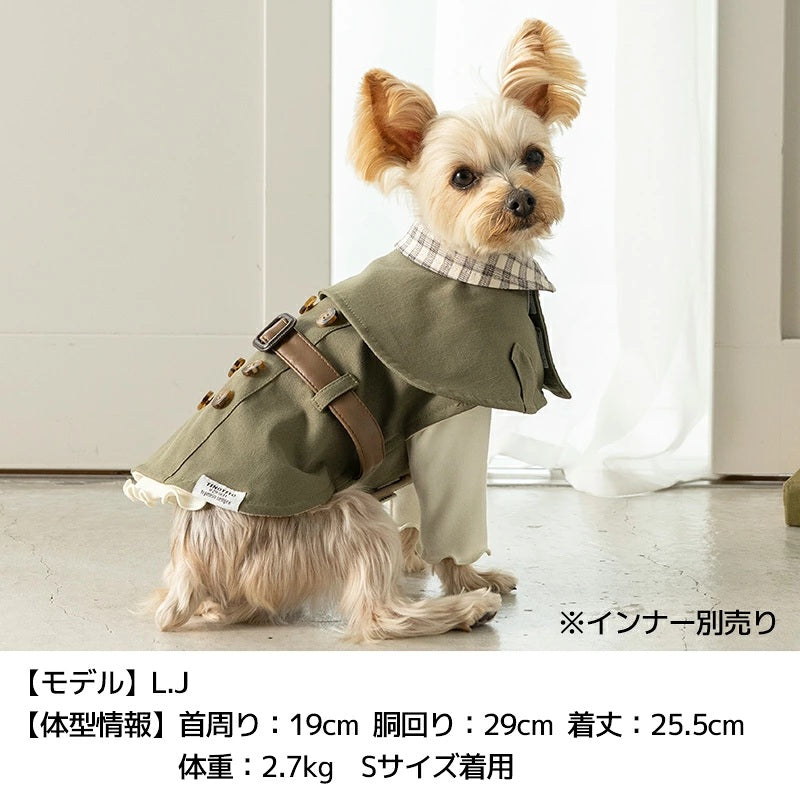 ティノティート TINOTITO ケープ風アウター ☆9月下旬順次発送☆【小型犬 犬服 ドッグウェア アウター コート ケープ 羽織り】ピー)