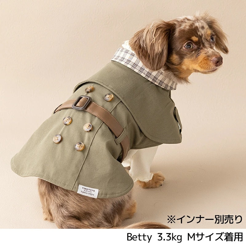 ティノティート TINOTITO ケープ風アウター ☆9月下旬順次発送☆【小型犬 犬服 ドッグウェア アウター コート ケープ 羽織り】ピー)