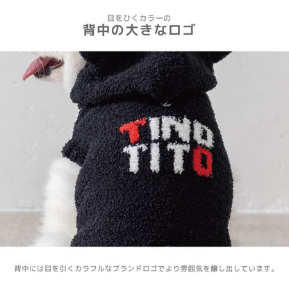 ティノティート TINOTITO 黒猫マシュマロニット ☆9月中旬順次発送☆【小型犬 犬服 ドッグウェア トップス ニット セーター】