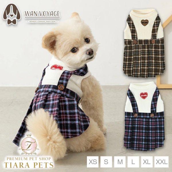ティノティート TINOTITO チェックワンピ ☆9月下旬順次発送☆【小型犬 犬服 ドッグウェア ワンピース スカート】