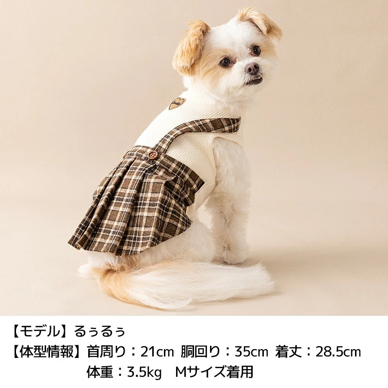 ティノティート TINOTITO チェックワンピ ☆9月下旬順次発送☆【小型犬 犬服 ドッグウェア ワンピース スカート】