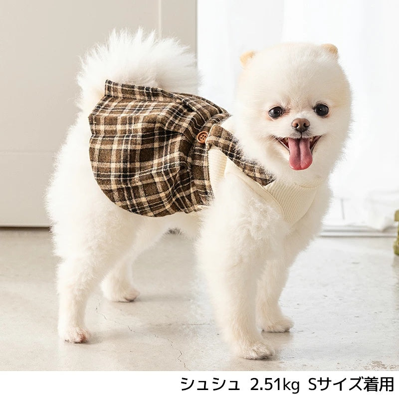 ティノティート TINOTITO チェックワンピ ☆9月下旬順次発送☆【小型犬 犬服 ドッグウェア ワンピース スカート】