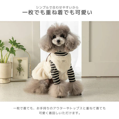 ティノティート TINOTITO ボーダーワッペンＴシャツ ☆9月下旬順次発送☆【小型犬 犬服 ドッグウェア トップス 長袖 Tシャツ カットソー】
