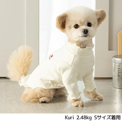 ティノティート TINOTITO ワンポイントメローTシャツ ☆9月下旬順次発送☆【小型犬 犬服 ドッグウェア トップス 長袖 Tシャツ カットソー】