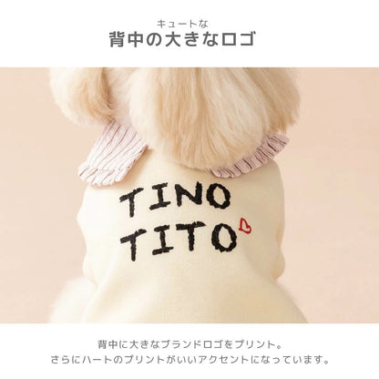 ティノティート TINOTITO ビッグカラートレーナー ☆9月下旬順次発送☆【小型犬 犬服 ドッグウェア トップス トレーナー スウェット】