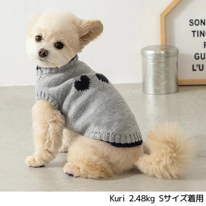 ティノティート TINOTITO ハートモチーフニット ☆9月下旬順次発送☆【小型犬 犬服 ドッグウェア トップス トレーナー スウェット】