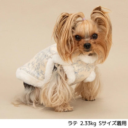 【最大3,000円OFFクーポン＋ポイント2倍】アントゥトゥ Un TouTou 花柄ファーアウター ☆10月下旬順次発送☆【小型犬 犬用 ドッグウエア アウター コート セレブ】