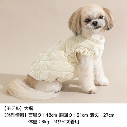 アントゥトゥ Un TouTou ベロアキルティングアウター ☆10月下旬順次発送☆【小型犬 犬用 ドッグウエア アウター コート セレブ】