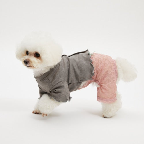 ルイスドッグ louisdog Loulou Lace Pants【小型犬 犬服 ドッグウエア ロンパース オーバーオール つなぎ パンツ セレブ】