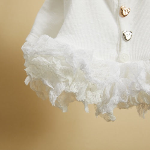 ルイスドッグ louisdog Pearl TUTU/White【小型犬 犬服 ドッグウエア トップス ニット カーディガン セレブ】