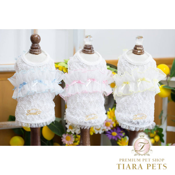 ブルブブ BUL BU-BU フリル付きレーシーキャミ【小型犬 犬服 トップス キャミソール ノースリーブ セレブ】