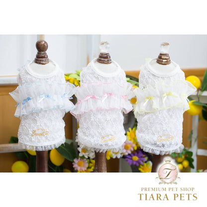 ブルブブ BUL BU-BU フリル付きレーシーキャミ【小型犬 犬服 トップス キャミソール ノースリーブ セレブ】