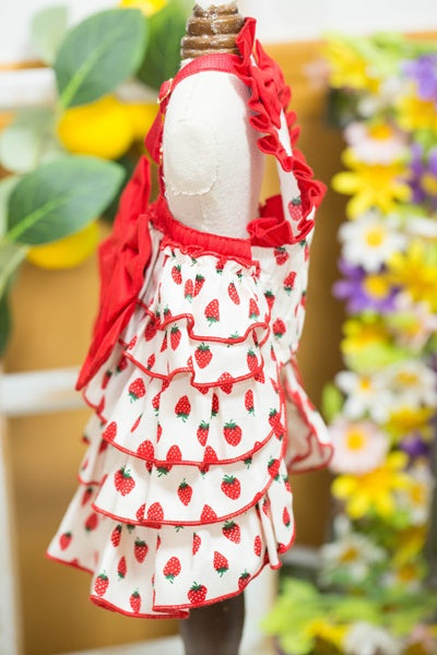 ブルブブ BUL BU-BU いちごティアードベアO/P【小型犬 犬服 ドッグウエア ワンピース スカート ドレス セレブ】