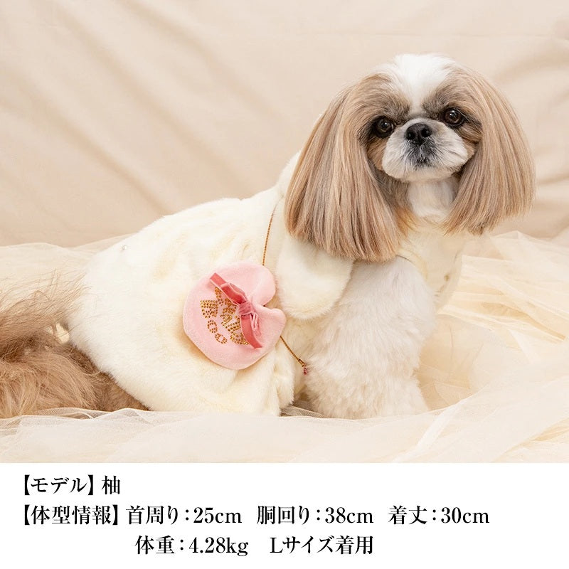 クレイジーブー CRAZYBOO ボアうさぎワンピアウター ☆10月下旬順次発送予約☆【小型犬 犬服 ドッグウエア アウター コート ワンピース セレブ】