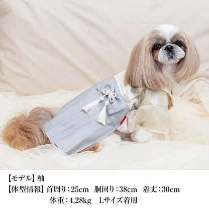 クレイジーブー CRAZYBOO グレーツートン袴 ☆10月下旬順次発送☆【小型犬 犬服 ドッグウエア 袴 着物 セレブ】