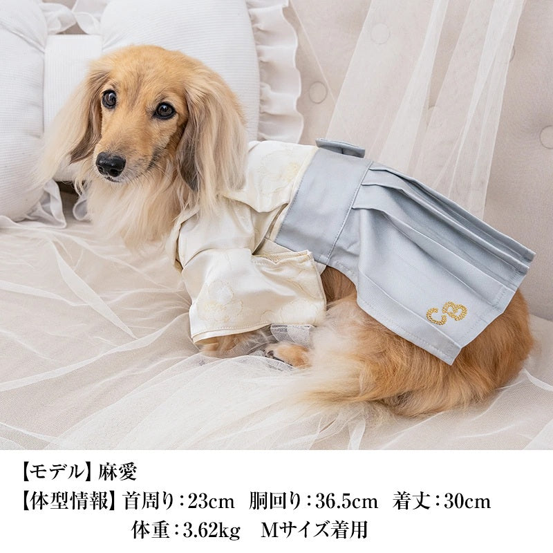 クレイジーブー CRAZYBOO グレーツートン袴 ☆10月下旬順次発送☆【小型犬 犬服 ドッグウエア 袴 着物 セレブ】
