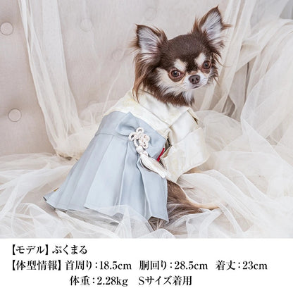クレイジーブー CRAZYBOO グレーツートン袴 ☆10月下旬順次発送☆【小型犬 犬服 ドッグウエア 袴 着物 セレブ】